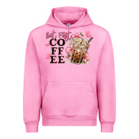 Fuchsia Pink but first coffee floral Urban Hoodie - JahusDesignShop