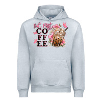 Heather Grey but first coffee floral Urban Hoodie - JahusDesignShop