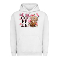 Pigment Lunar Rock but first coffee floral Urban Hoodie - JahusDesignShop