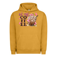 Pigment Peanut Butter but first coffee floral Urban Hoodie - JahusDesignShop