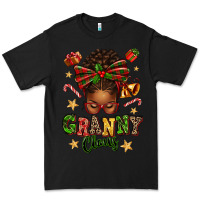 Black granny claus afro messy bun Premium Tee - texasbilliewilder