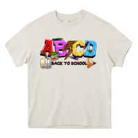 Cream abcd back to school Heavy Core Tee - NancyCooperArtShop
