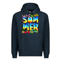 Navy summer time Premium Hoodie - CowhideDigitalArt