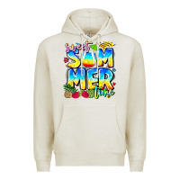 Oatmeal Heather summer time Premium Hoodie - CowhideDigitalArt