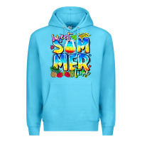 Ocean Blue summer time Premium Hoodie - CowhideDigitalArt