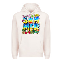 Pale Pink summer time Premium Hoodie - CowhideDigitalArt