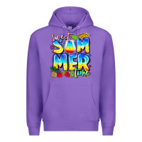 Purple summer time Premium Hoodie - CowhideDigitalArt