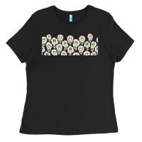 Black retro smiley faces Ladies Tee - TumblerDesignByShophia