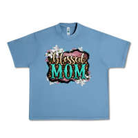 Pebble Blue blessed mom Urban Heavy Tee - OliviaCreatesArt