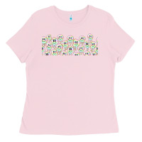 Bubblegum Pink retro smiley faces Ladies Tee - TumblerDesignByShophia
