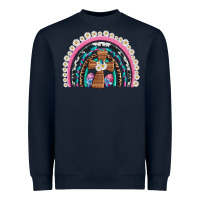 Navy easter cross daisy egg rainbow Heavyweight Sweatshirt - Artiststas