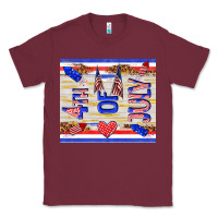 Burgundy 4 th of july Classic Tee - TumblerDesignByShophia