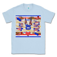 Dusty Blue 4 th of july Classic Tee - TumblerDesignByShophia