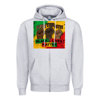 Heather Grey juneteenth black lives matter tumbler Zipper Hoodie - BarkalooDesign