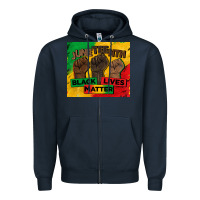 Navy juneteenth black lives matter tumbler Zipper Hoodie - BarkalooDesign