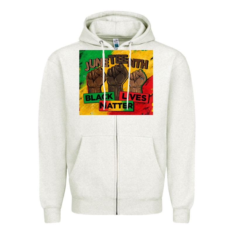 Juneteenth Black Lives Matter Tumbler Zipper Hoodie by BarkalooDesign | Teevron