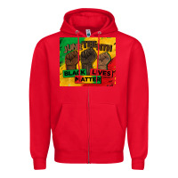 Red juneteenth black lives matter tumbler Zipper Hoodie - BarkalooDesign