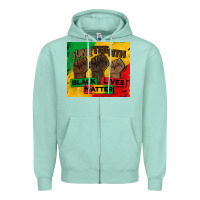 Seafoam juneteenth black lives matter tumbler Zipper Hoodie - BarkalooDesign