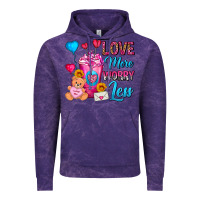 Cloud Purple Love More Worry Less Valentines Day Cold Drink Vintage Hoodie - FaDigitalArtStudio