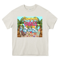 Cream summer vibes Heavy Core Tee - NancyCooperArtShop