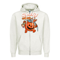 Oatmeal Heather cool ghoul aid funny ghoul pumpkin cute meme halloween t shirt Zipper Hoodie - maiPhamDesign