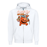 White cool ghoul aid funny ghoul pumpkin cute meme halloween t shirt Zipper Hoodie - maiPhamDesign