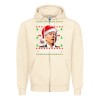 Sandshell Santa Joe Biden Happy Easter Ugly Christmas Zipper Hoodie - maiPhamDesign