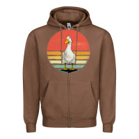 Chestnut Retro Vintage Duck Zipper Hoodie - maiPhamDesign