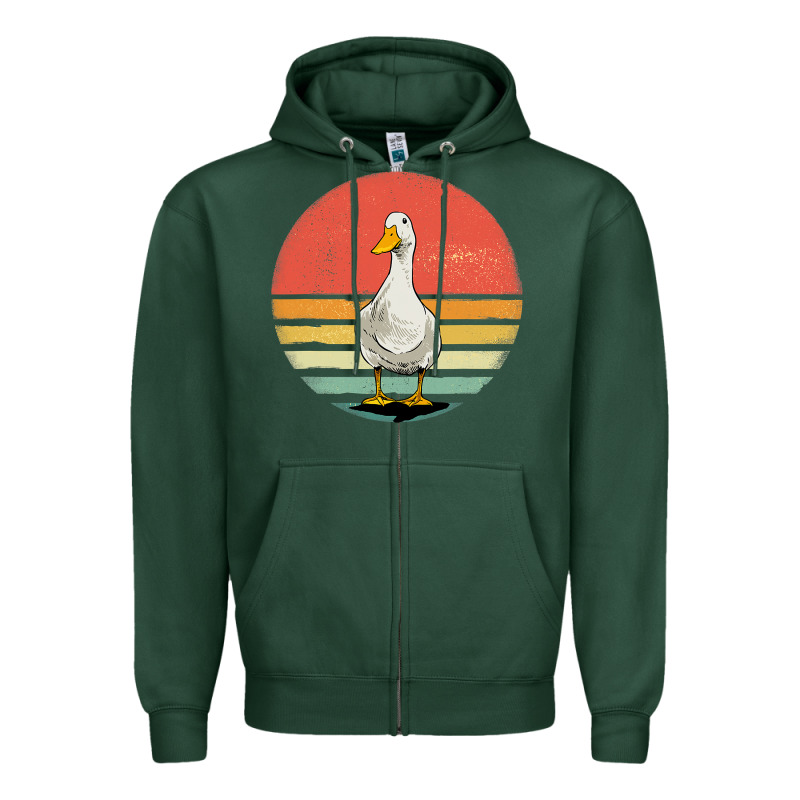 Retro Vintage Duck Zipper Hoodie by maiPhamDesign | Teevron