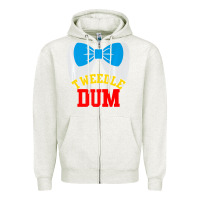 Oatmeal Heather tweedle dee dum funny matching halloween costume for couples premium t Zipper Hoodie - maiPhamDesign