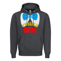 Smoke tweedle dee dum funny matching halloween costume for couples premium t Zipper Hoodie - maiPhamDesign