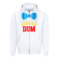 White tweedle dee dum funny matching halloween costume for couples premium t Zipper Hoodie - maiPhamDesign