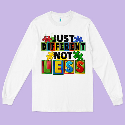 Just Different Not Less Long Sleeve Tee Designed By Fadigitalartstudio