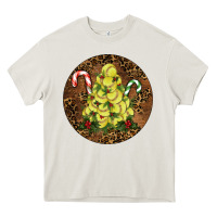 Cream Softball Leopard  Christmas Heavy Core Tee - RanaPortraitStore