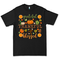 Black Grateful thankful blessed Premium Tee - NancyCooperArtShop
