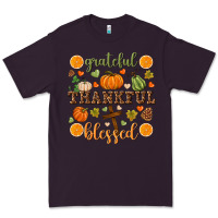Plum Grateful thankful blessed Premium Tee - NancyCooperArtShop