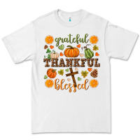White Grateful thankful blessed Premium Tee - NancyCooperArtShop