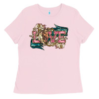 Bubblegum Pink Love Horse Ladies Tee - HowdyJamesFarm
