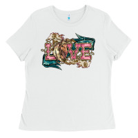 White Love Horse Ladies Tee - HowdyJamesFarm