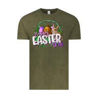 Vintage Olive happy easHappy Easter y'all Easter Day Vintage Tee - CowGirlArtShop