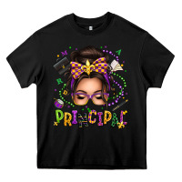 Black mardi gras principal caucasian messy bun Heavy Core Tee - texasbilliewilder