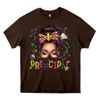 Chocolate Brown mardi gras principal caucasian messy bun Heavy Core Tee - texasbilliewilder