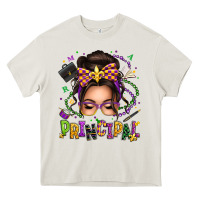 Cream mardi gras principal caucasian messy bun Heavy Core Tee - texasbilliewilder