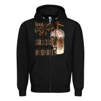 Black iced coffee because my sarcasm needs to stay hydrated Zipper Hoodie - BarkalooDesign