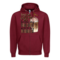 Burgundy iced coffee because my sarcasm needs to stay hydrated Zipper Hoodie - BarkalooDesign