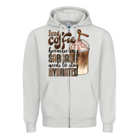 Dove Grey iced coffee because my sarcasm needs to stay hydrated Zipper Hoodie - BarkalooDesign
