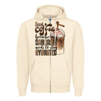 Sandshell iced coffee because my sarcasm needs to stay hydrated Zipper Hoodie - BarkalooDesign