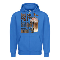 True Royal iced coffee because my sarcasm needs to stay hydrated Zipper Hoodie - BarkalooDesign