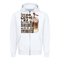 White iced coffee because my sarcasm needs to stay hydrated Zipper Hoodie - BarkalooDesign