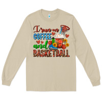 Mushroom I Run On Coffee And Basketball Frappe Long Sleeve Tee - FaDigitalArtStudio